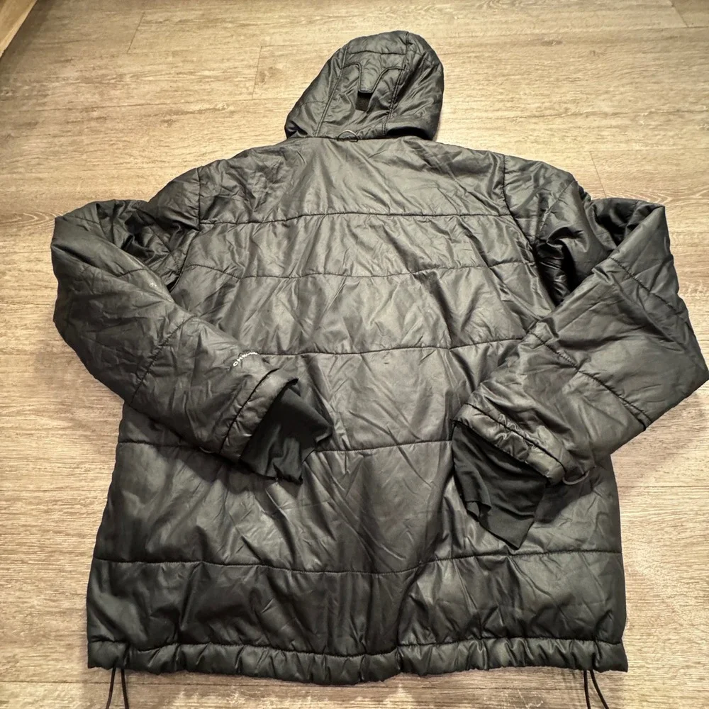 Columbia Jacket Mens L Black Nylon Omni Heat Interchange Hooded Puffer Thermal
